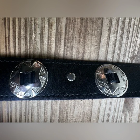 Black Concho Belt 38 men’s unisex western - Picture 5 of 6